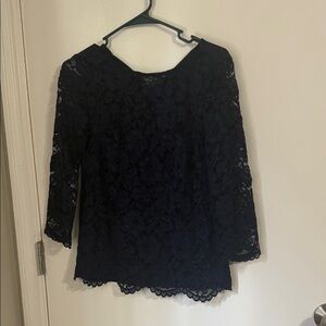 Roz & Ali navy blue Lace Women's Top